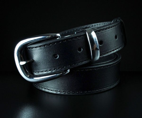 Жіночий шкіряний ремінь Sfip темно-коричневий, з тисненням квіти (3,5 см)